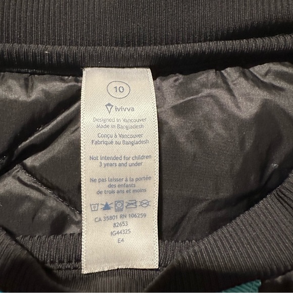 Ivivva kids winter puffer pullover. - Picture 3 of 3